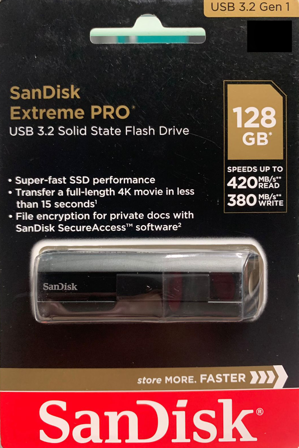 SanDisk Extreme Pro 128GB USB 3.2 Gen 1