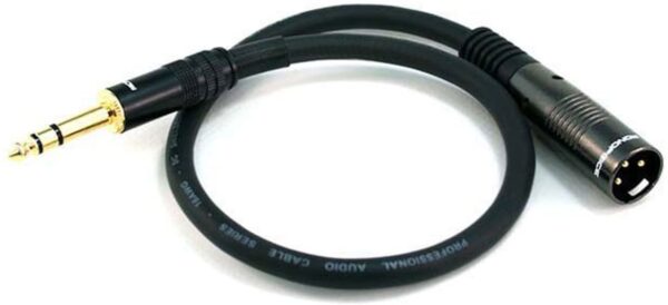 Cable Monoprice XLR Male to Plug (TRS) Male 1.8Mts 06 Ft Gold Plated - Imagen 3