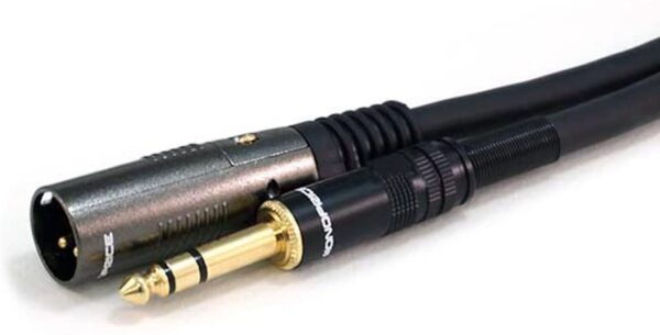 Cable Monoprice XLR Male to Plug (TRS) Male 1.8Mts 06 Ft Gold Plated