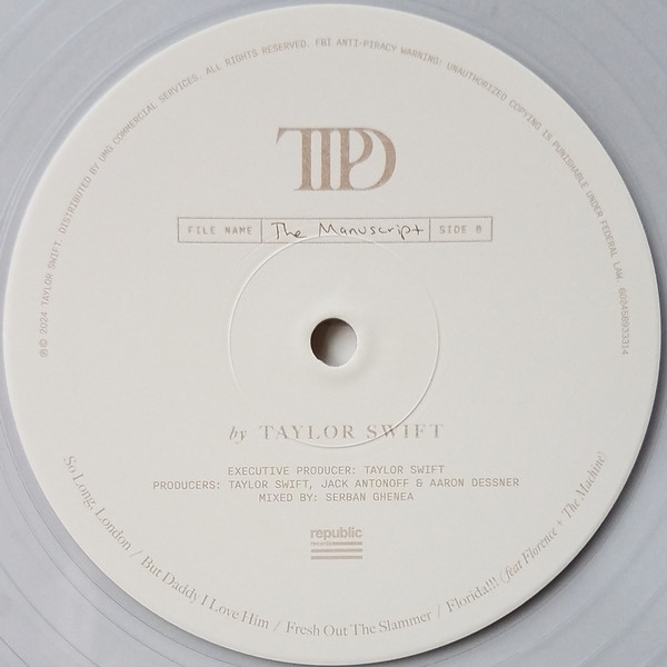 Taylor Swift – The Tortured Poets Department (WhiteVinyl) (2xLP) (2024) - Imagen 4