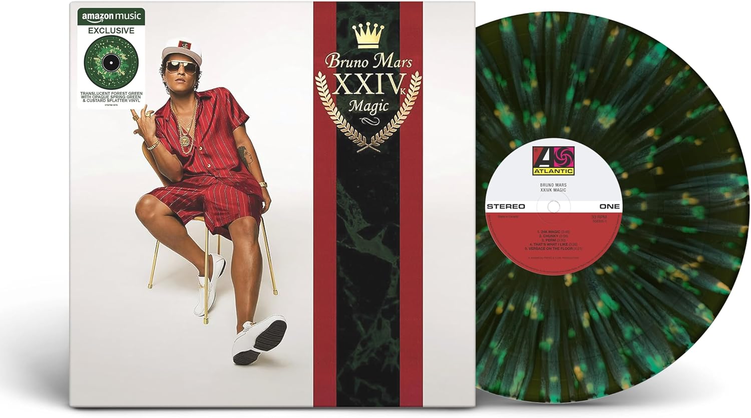 Bruno Mars – XXIVK Magic (GreenTraslucentVinyl) (2024) - Imagen 2