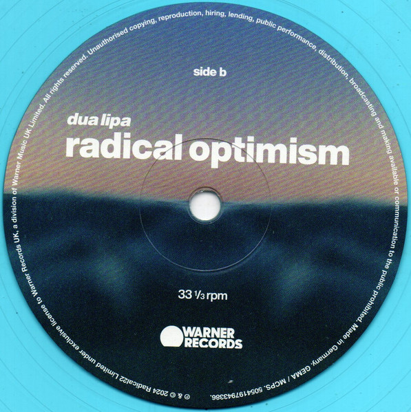 Dua Lipa - Radical Optimism (CuracaoBlueVinyl) (2024) - Imagen 4