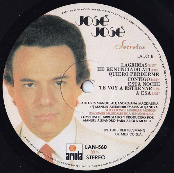 José José – Secretos (1983) - Imagen 4