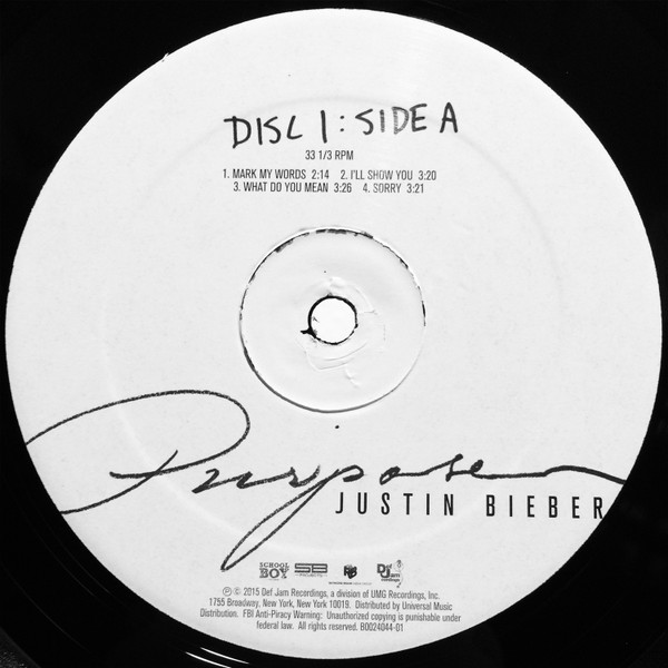 Justin Bieber – Purpose (2xLP) (2015) - Imagen 3
