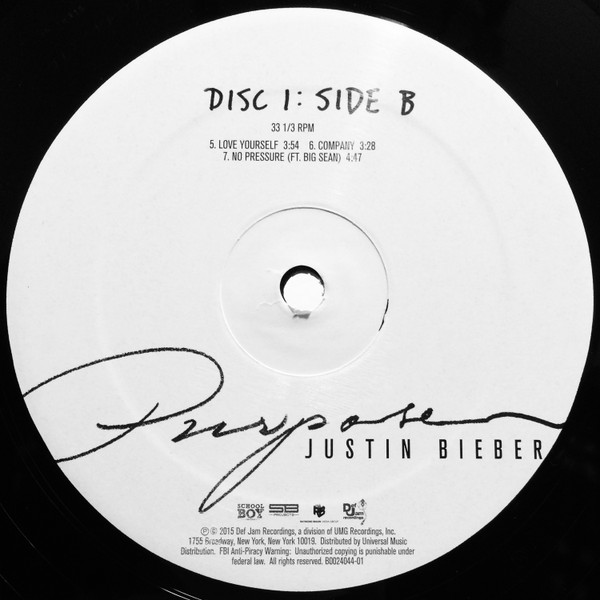 Justin Bieber – Purpose (2xLP) (2015) - Imagen 4