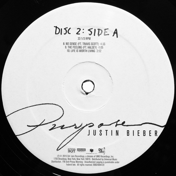 Justin Bieber – Purpose (2xLP) (2015) - Imagen 5