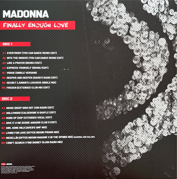 Madonna - Finally Enough Love (ClearVinyl) (2xLP) (2022) - Imagen 2