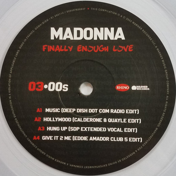 Madonna - Finally Enough Love (ClearVinyl) (2xLP) (2022) - Imagen 5