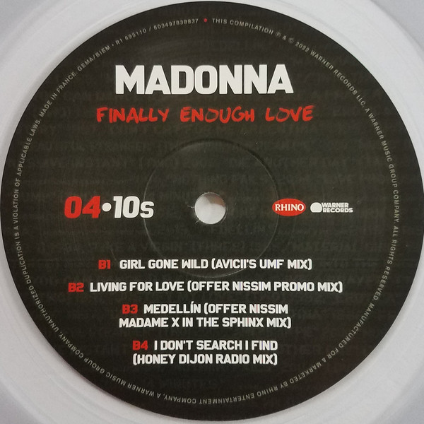 Madonna - Finally Enough Love (ClearVinyl) (2xLP) (2022) - Imagen 6