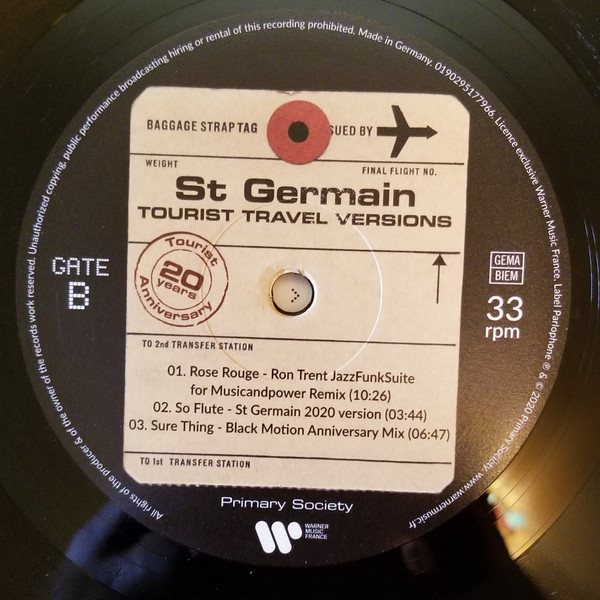 HO ST Germain - Tourist 20th Anniversary (2xLP) (2021) - Imagen 6