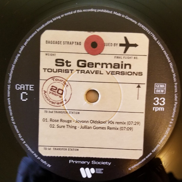 HO ST Germain - Tourist 20th Anniversary (2xLP) (2021) - Imagen 7