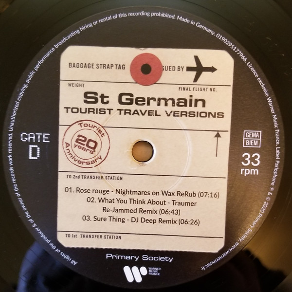 HO ST Germain - Tourist 20th Anniversary (2xLP) (2021) - Imagen 8
